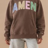 Crop Brown Hoodie AMEN