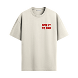 Give it to God Relaxed Heavyweight Tee Cream