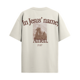 In Jesus' Name Amen Graphic Heavyweight Crop Tee