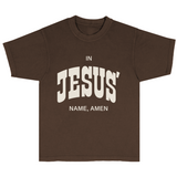 Kids In Jesus' Name Amen Western Tee Chocolate