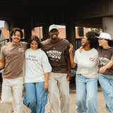 In Jesus' Name Amen Western Heavyweight Tee Chocolate