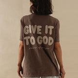 Give it to God Relaxed Heavyweight T-Shirt Chocolate