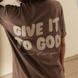 Give it to God Relaxed Heavyweight T-Shirt Chocolate