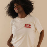 Give it to God Relaxed Heavyweight Tee Cream